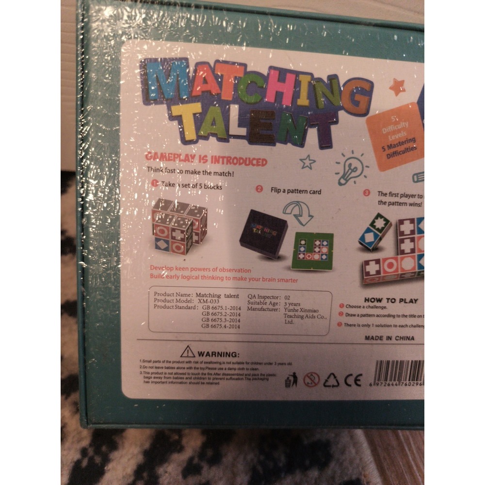 New Matching Talent Preschool Puzzle Game  Educational Thinking Skill toy Sealed - Picture 8 of 8